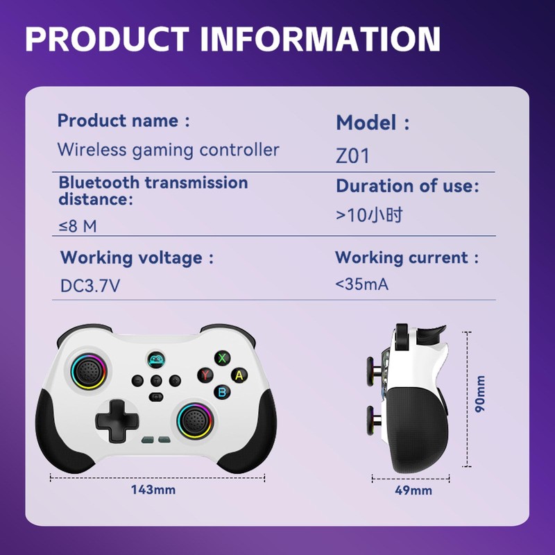 Joso Phone Controller for Steam Switch/PS/PC/Android/iOS, with Hall linear trgger,