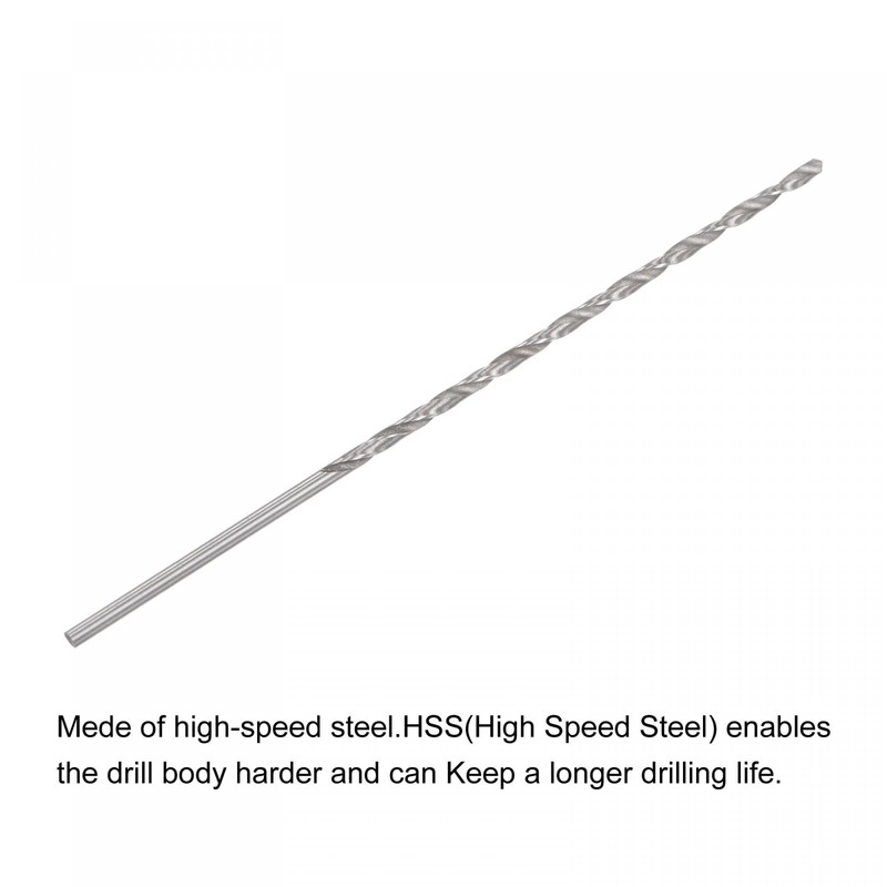 sourcing map 5 Pcs 1.6mm Mini Micro Twist Drill Bits,