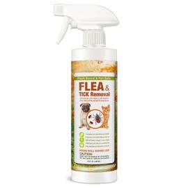 EcoVenger Flea & Tick Removal Spray 16oz for Dogs and Cats, Protects from Fleas, Mites, Ticks & Mosquitoes, eliminates+ Repels+ Housekeeping, Indoors/Outdoors, Plant-Based Formula Safe for Pets & Kids