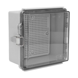 Waterproof Junction Box,ABS Plastic IP67 Enclosure with Stainless Steel Latch, Easy Installation Grid Mounting Plate, for Home Projects
