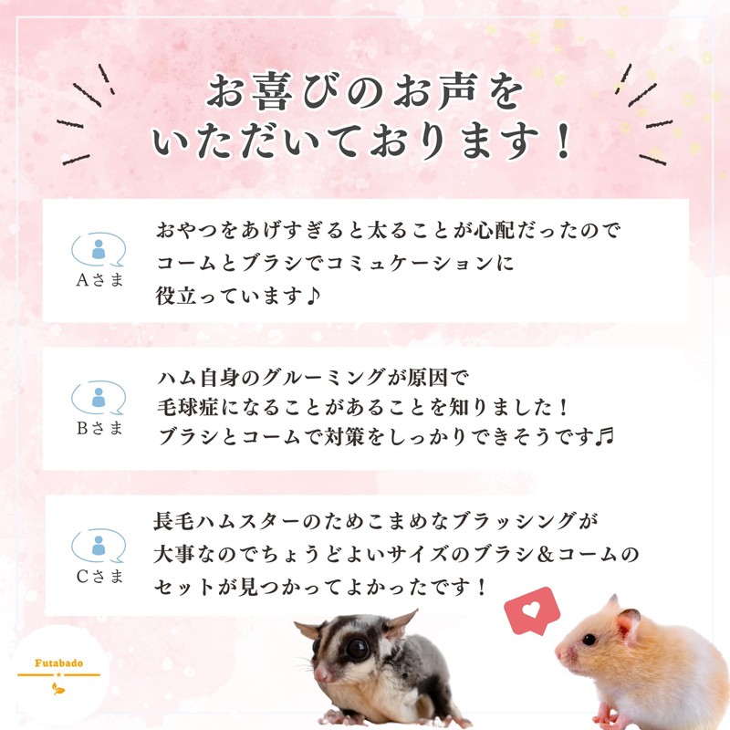 Hamster Brush Comb Toy (Comb x Brush Set)