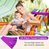 Jexine 24 Count Beach Towel Bands Clips Windproof Elastic Beach