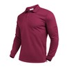 Deyeek Mens Golf Shirts Quick Dry Black Long Sleeve Polo