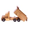 AmishToyBox.com Wooden Dump Truck Toy - Real Rolling Wheels and