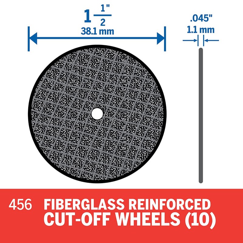Dremel 456 Fiberglass Reinforced Cut-off Wheels (Pack of 10)