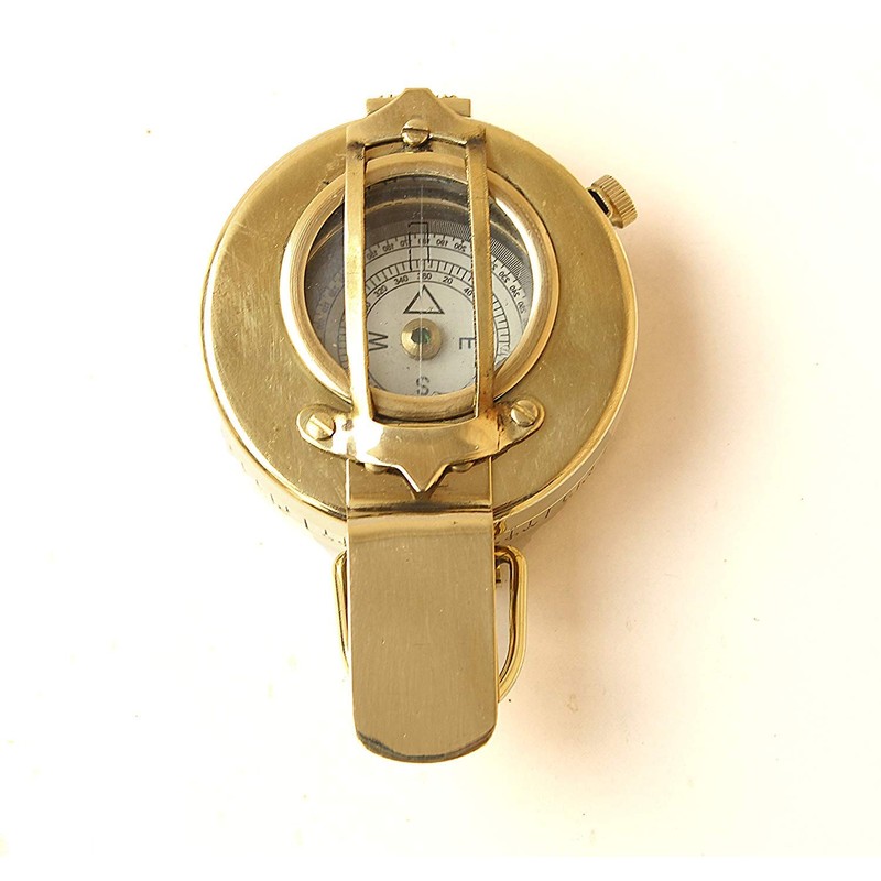 Nautical Vintage Military Navigational Marine Brass Compass 2.5 Pocket Antique