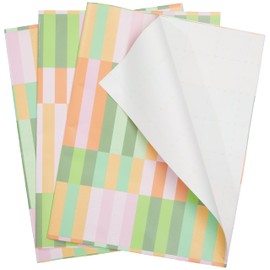 The Gift Wrap Company 58-189200 Modern Striped Flat Gift Wrapping Paper Sheet Set, 30" x 23", Multicolor, 3 Pieces