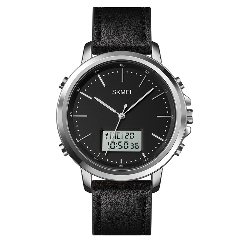 SKMEI Mens Watch Minimalism Analog Digital Watch with Alarm Stopwatch
