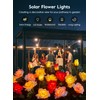 Brightown Outdoor Solar Garden Lights - 4 Pack LED Flower
