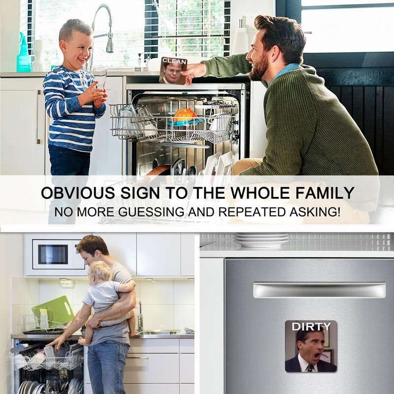 DUNGGLE Dishwasher Μagneτ Clean Dirty Sign Indicator, Washing machine Μagneτ