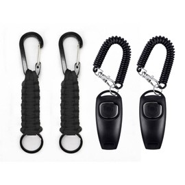 Dog Whistle with Whistle Band for Dog Training & Education, 2 Pieces Professional Dog Whistle Rütter Recall Dog Whistle High Frequency Non-Silent Non-Ultrasonic Dog Clicker Premium Dog Whistle