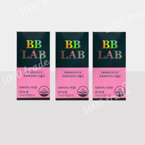 BB Lab Probiotics W Vaginal Lactobacillus Intestinal Health 3 cans (90 capsules), Probiotics W 3 cans / 비비랩 프로 바이오틱스 더블유 질유산균 장건강 3통 (90캡슐), 프로바이오틱스 더블유 3통