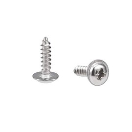 sourcing map 2x8mm Self Tapping Screws Phillips Pan Head with Washer Screw 304 Stainless Steel Fasteners Bolts 50Pcs