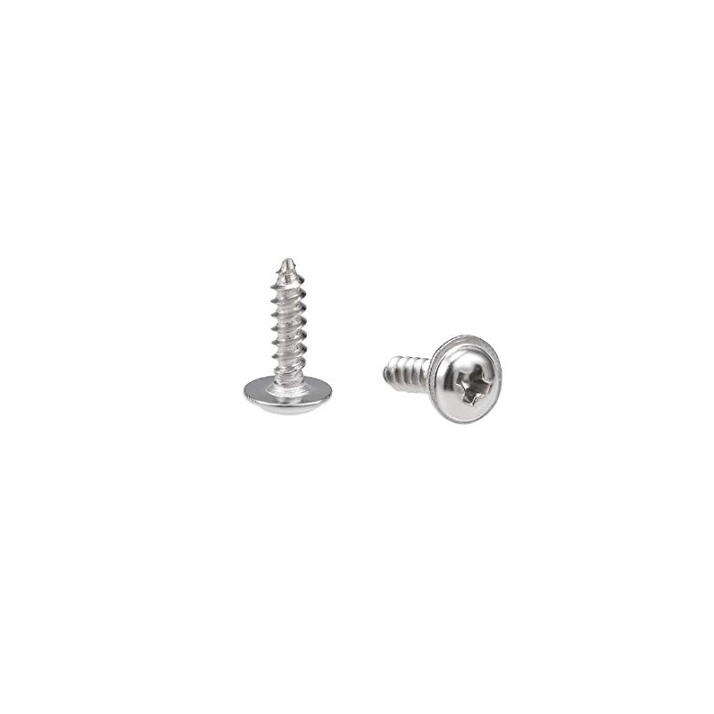 sourcing map 2x8mm Self Tapping Screws Phillips Pan Head with