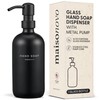 MaisoNovo Soap Dispenser 1-Piece Set | 16.9oz Black Bottles with