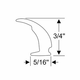 Steele Rubber Products 90-3592-256 RV White Window Edge Weatherstrip - 15 ft Roll