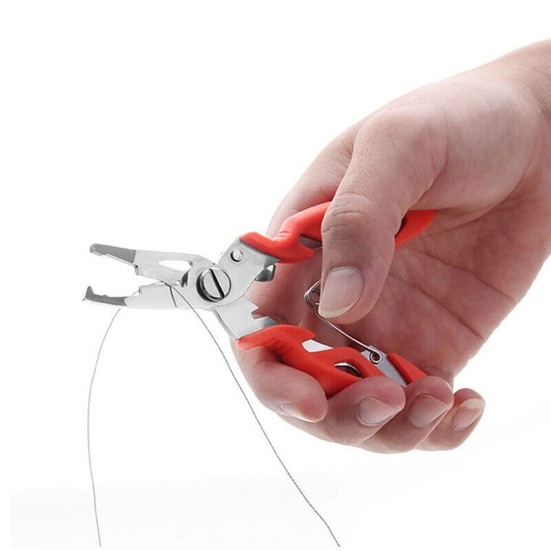 XSAJU Fishing Pliers Stainless Steel Multi-functional Split Ring Removal Needle