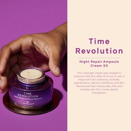 MISSHA MISSHA Time Revolution Night Repair Ampoule Cream (5th Gen) 1.69 Fl Oz - Triple Fermented Deep-Sleep Night Cream - Overnight Repair for Enhanced Radiance, Korean Skincare