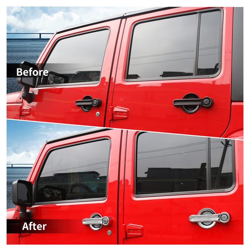 SQQP Door Handle Cover & Tailgate Handle Cover Inserts, 5Pcs