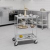 3 Shelf Stainless Steel Tubular Utility Cart | Metal Utility
