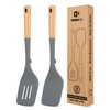 Pack of 2 Large Silicone Spatula, Heat Resistant Solid Turner,