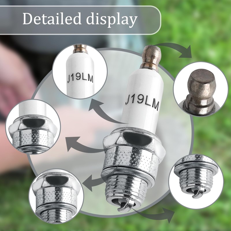 UYUYong Set of 4 Rj19Lm Spark Plug Lawn Mower Spark