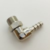 5/32" Barb to UNF 10-32 Male Brass 90° Elbow Swivel