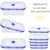 FUSMYE 5 Pack Translucent Collapsible Silicone Food Storage Containers with