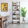 aboxoo Ladder Shelf Open Bookshelf 5-tier Wood Wall-mounted Bookcase Storage