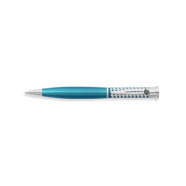 Franklin Covey Harrisburg, Ballpoint Pen, Teal Lacquer Hounds Tooth (FC0082IM-3)