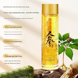 Ginseng Essence - Suero antiarrugas, aceite facial hidratante y reafirmante con extracto de raíz de ginseng, suero antienvejecimiento de ginseng herbario coreano para una piel más suave y reduce las