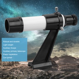 5X24 Astronomical Telescope Finder Scope with Inline Base Stand, Initial Positioning, Low Magnification, Plastic and Resin Material, Light Weight for Astrophotography