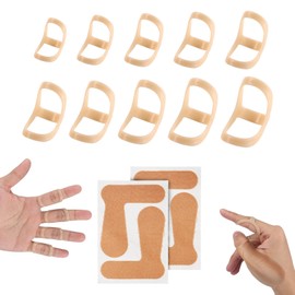 LUTER Pack of 10 Oval Finger Splint with 2 Thumb Valgus Correction, Trigger Finger Splint Finger Stabiliser Splint for Middle Small Finger Thumb or Ring Finger (10 Sizes)