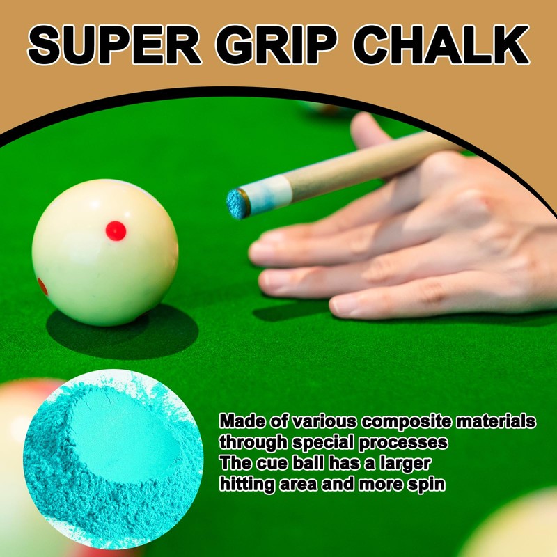 TRIITECH Snooker Chalk,Green Pool Cue Chalk Billiard Chalk 12 Cubes