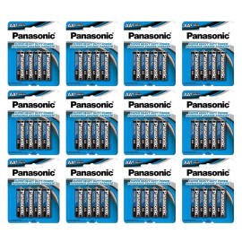 Panasonic 48x Panasonic AA Double A Heavy Duty Batteries 1.5v Wholsale Lot 4pk x 12
