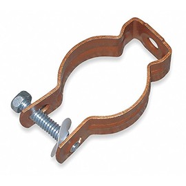 NVENT Caddy One Piece Pipe Clip, Copper Electro Plated Steel