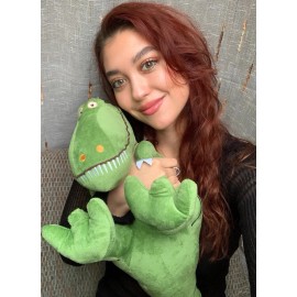 Unbranded 🦖 Plush Green Dinosaur Toy – Stuffed Dino for Kids 14"x25"  Soft Animal Gift Y6