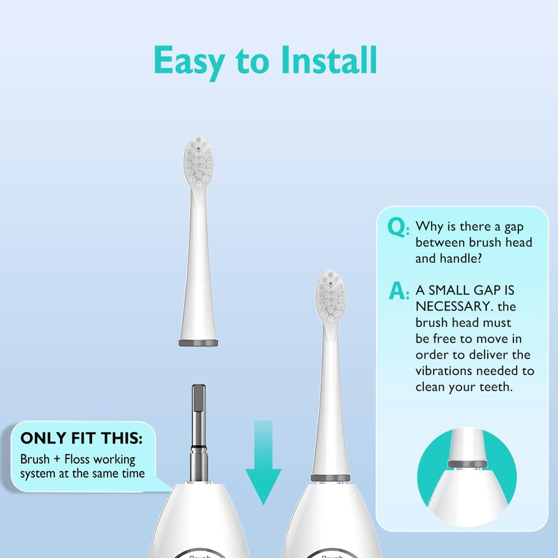 Replacement Brush Heads for Waterpick Sonic Fusion 2.0 - Flossing