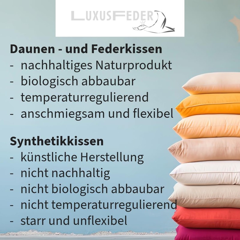 Luxusfeder Sofa Cushion 30 x 50 cm Feather Filling 400