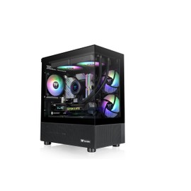 Thermaltake View 170 TG ARGB Black Micro-ATX Case; 3x120mm ARGB Fans Included; Supports Up to 280mm Radiator; Front & Side Dual Tempered Glass Panel; CA-1Z4-00M1WN-00; 3 Year Warranty