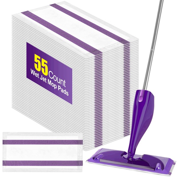 55 Count Wet Jet Pads Refills for Swiffer Wet Jet