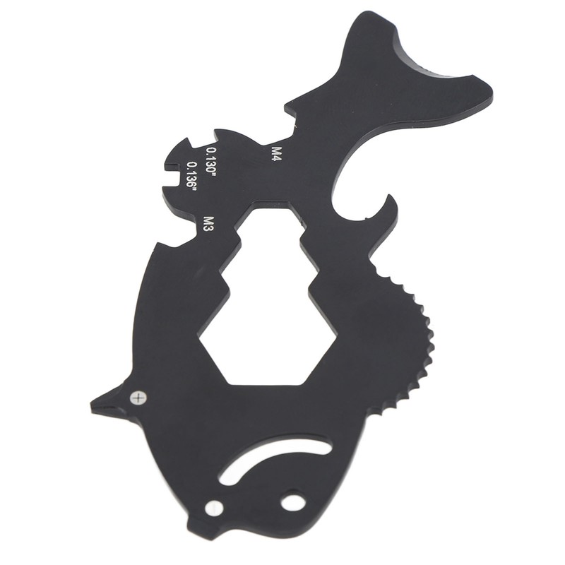 Multitool Card 15 in 1 Multifunctional Fish Shape Credit Card
