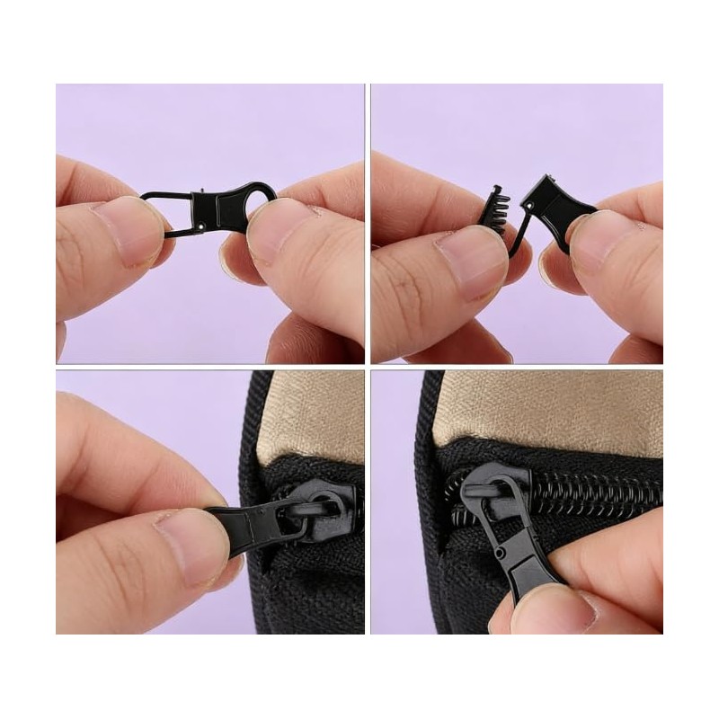 6 Pack Zipper Pull Replacement, Detachable Metal Zipper Pulls Repair