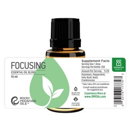 Rocky Mountain Oils Focusing Essential Oil Blend 15 ml - 100% Pure Essential Oils