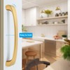 WEAVERBIRD 6 Pack Brushed Brass Cabinet Handles Kitchen Cabinet Pulls