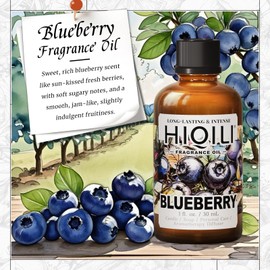 HIQILI Blueberry Fragrance Oil for Candle & Soap Making, Fruity Scents for Reed Diffuser Oil Refill, Add to Lotion, Body Wash - 1 Fl Oz