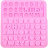 AIBOYA Letter Silicone Candy Molds Alphabet Button Mold For Candy