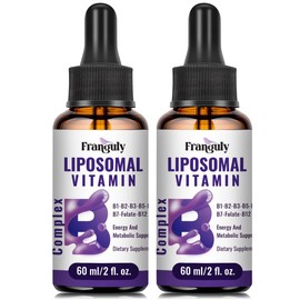 Liposomal Vitamin B Complex Liquid Sublingual B Complex Vitamins Supplement for Women Men Improved Absorption Methylated B12,B1, B2, B3, B5, B6,Folate,Biotin for Energy and Immune Support-4.0 oz