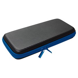 ALG-NSEVBL ALG-NSEVBL EVA Pouch for Switch/Organic EL / Carbon Style, Black x Blue, 4.7 x 1.9 x 10.2 inches (12 x 4.8 x 26 cm), Game, Impact Resistant EVA Material, Lightweight 4.6 oz (130 g), Mesh