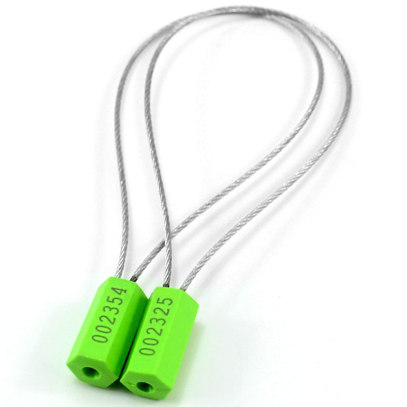 50pcs Numbered Security Cable Seals Tamper Proof Steel Wire Cable